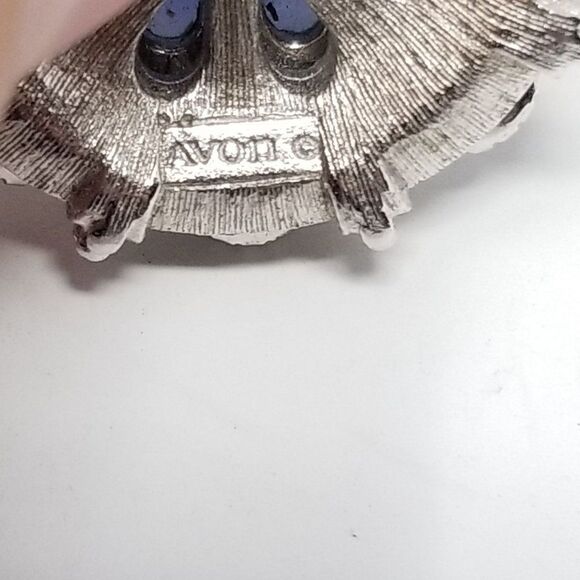 Vintage Avon Light Blue Cabochon Rhinestone Pendant, Pastel, Necklace, Estate - Picture 4 of 6